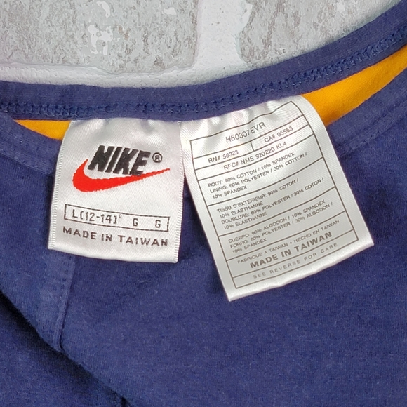 Nike White Tag Vintage 90's Activewear Work Out Crop Top Tank Top Youth L 12-14 - Picture 5 of 9